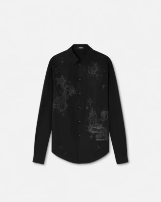 Embroidered Coral Theatre Shirt