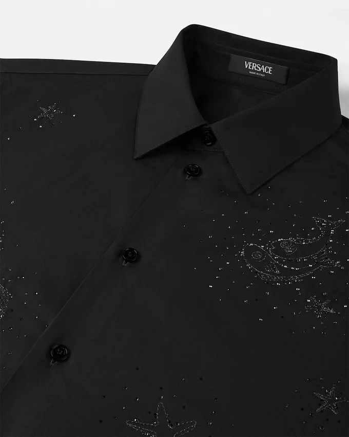 Embroidered Coral Theatre Shirt Embroidered Coral Theatre Shirt