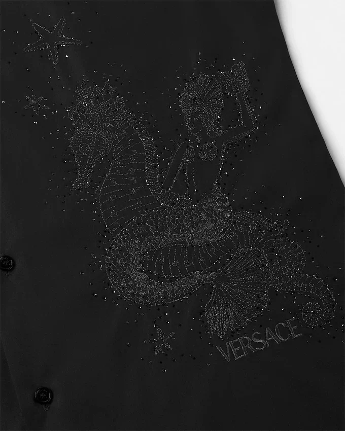 Embroidered Coral Theatre Shirt Embroidered Coral Theatre Shirt