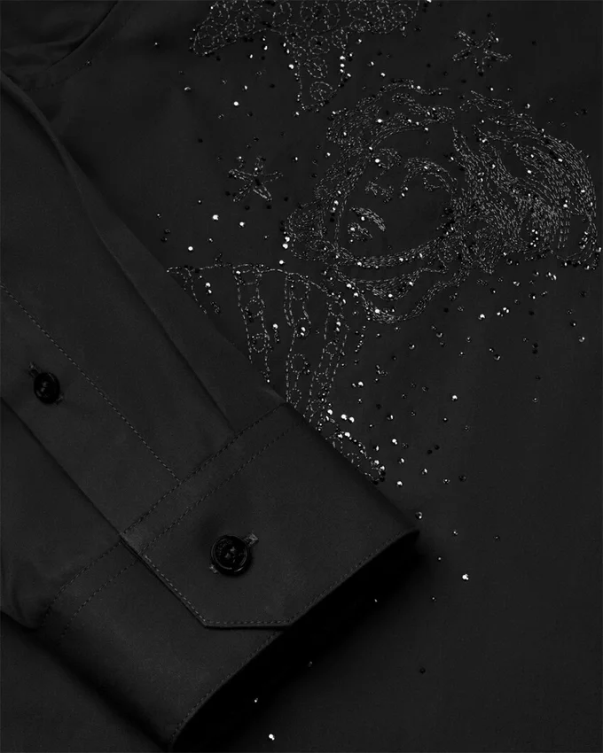 Embroidered Coral Theatre Shirt Embroidered Coral Theatre Shirt