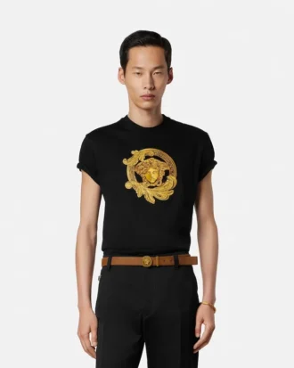 Embroidered Cotton-Jersey Slim T-Shirt