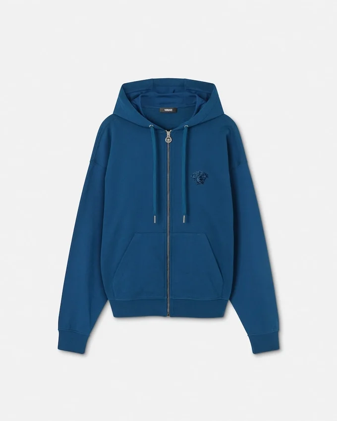 Embroidered Cotton-Jersey Zip Hoodie Embroidered Cotton-Jersey Zip Hoodie