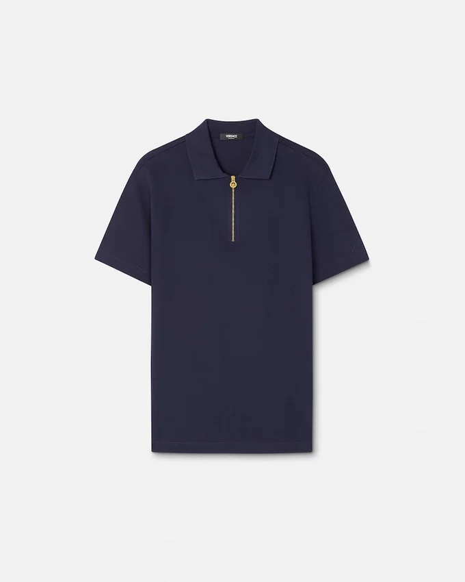 Embroidered Cotton-Piqué Half-Zip Polo Embroidered Cotton-Piqué Half-Zip Polo
