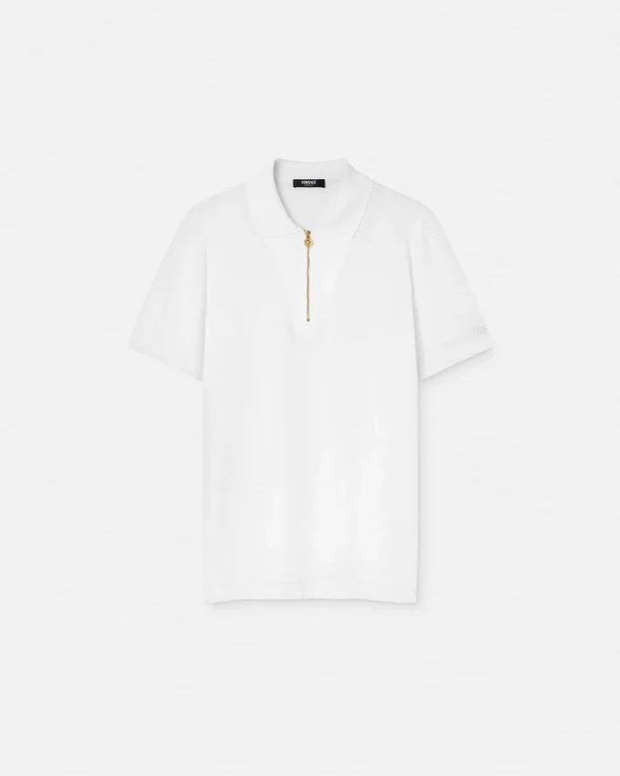 Embroidered Cotton-Piqué Half-Zip Polo Embroidered Cotton-Piqué Half-Zip Polo