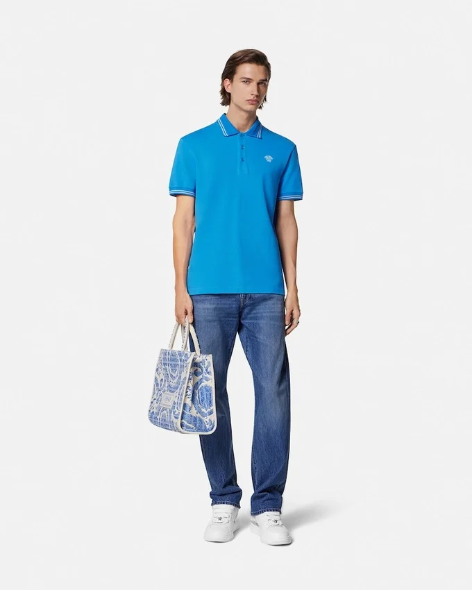 Embroidered Cotton Piqué Polo Embroidered Cotton Piqué Polo