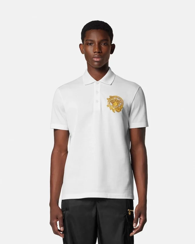 Embroidered Cotton Piqué Polo Embroidered Cotton Piqué Polo