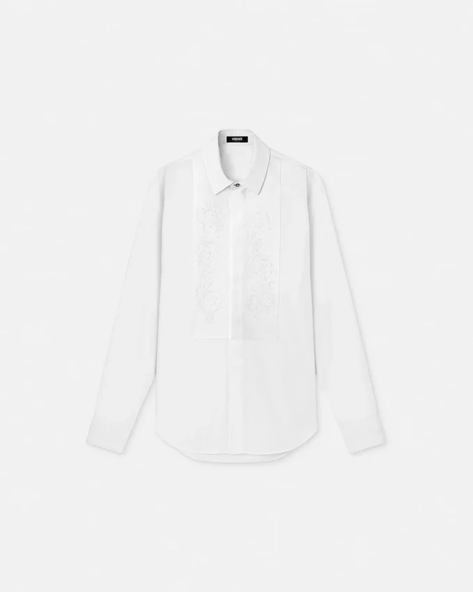 Embroidered Cotton-Poplin Evening Shirt Embroidered Cotton-Poplin Evening Shirt