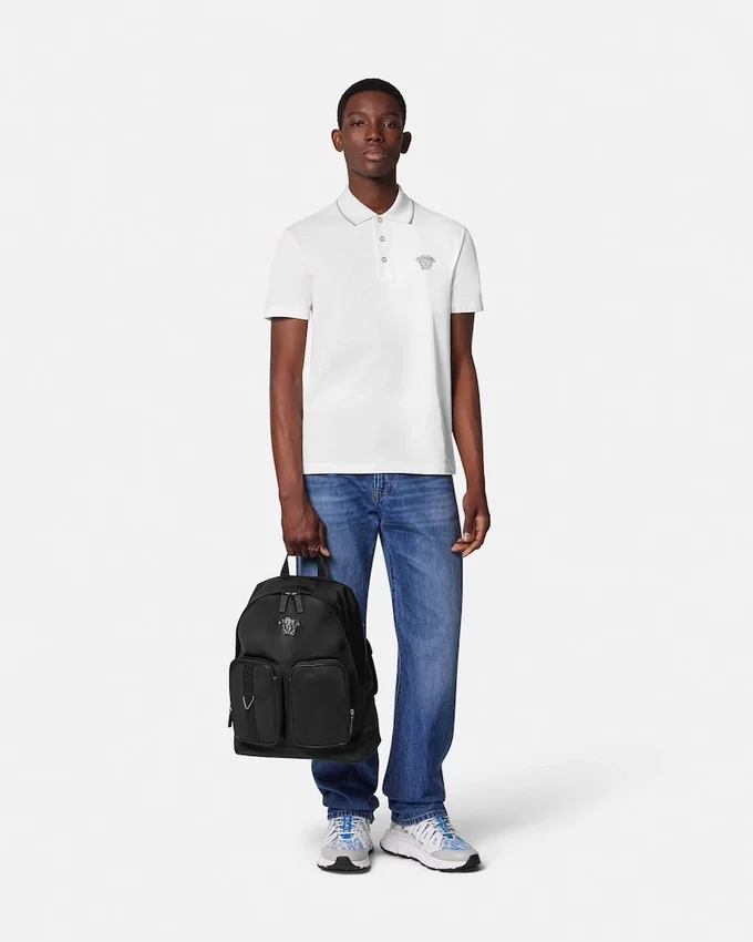 Embroidered Medusa Polo Shirt Embroidered Medusa Polo Shirt