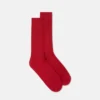 Embroidered Ribbed Cotton Socks