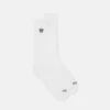 Embroidered Ribbed Cotton Socks