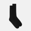 Embroidered Ribbed Cotton Socks