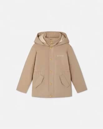 Embroidered Versace Milano Kids Parka