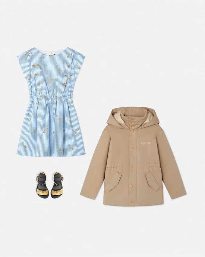 Embroidered Versace Milano Kids Parka Embroidered Versace Milano Kids Parka