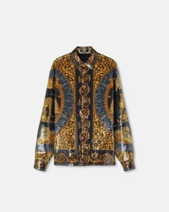Embroidered Wild Cats Overshirt