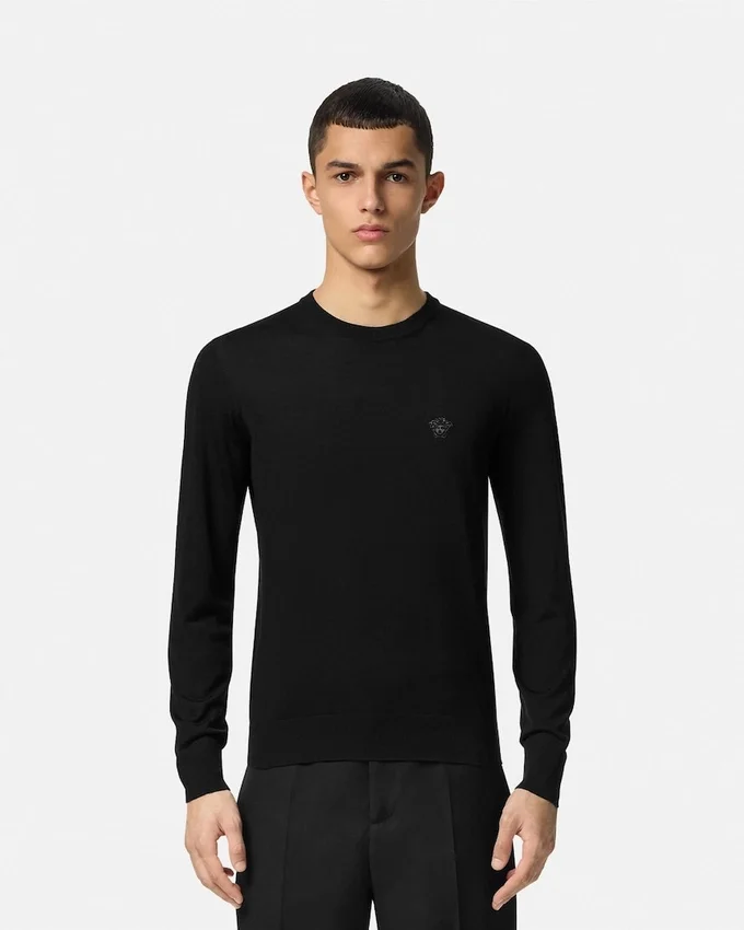 Embroidered Wool-Blend Knit Sweater Embroidered Wool-Blend Knit Sweater
