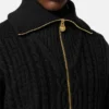Embroidered Wool Knit Zip Sweater Embroidered Wool Knit Zip Sweater