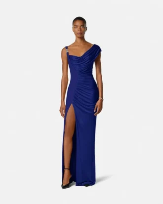 Envers-Satin Crépe Draped Gown