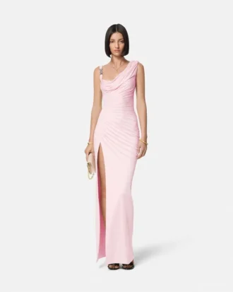 Envers-Satin Crépe Draped Gown