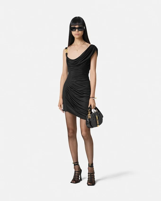 Envers-Satin Crépe Draped Mini Dress Envers-Satin Crépe Draped Mini Dress