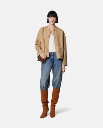 Felted-Wool Caban Jacket