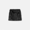 Fitted Leather Mini Skirt
