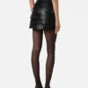 Fitted Leather Mini Skirt