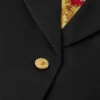 Gabardine Crop Boxy Blazer