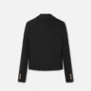 Gabardine Crop Boxy Blazer