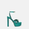 Gianni Ribbon Embellished Satin Sandals 140 mm Gianni Ribbon Embellished Satin Sandals 140 mm