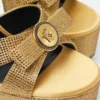 Gianni Ribbon Embellished Satin Sandals 140 mm Gianni Ribbon Embellished Satin Sandals 140 mm