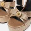 Gianni Ribbon Embellished Satin Sandals 140 mm Gianni Ribbon Embellished Satin Sandals 140 mm