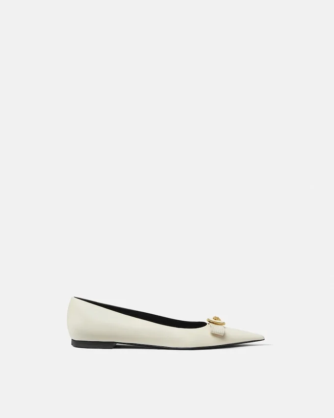 Gianni Ribbon Leather Ballerinas Gianni Ribbon Leather Ballerinas