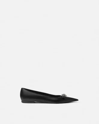 Gianni Ribbon Leather Ballerinas