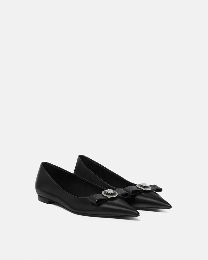 Gianni Ribbon Leather Ballerinas Gianni Ribbon Leather Ballerinas