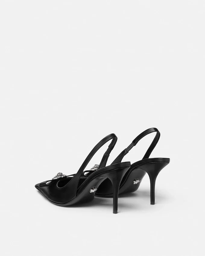 Gianni Ribbon Leather Slingbacks 85 mm Gianni Ribbon Leather Slingbacks 85 mm