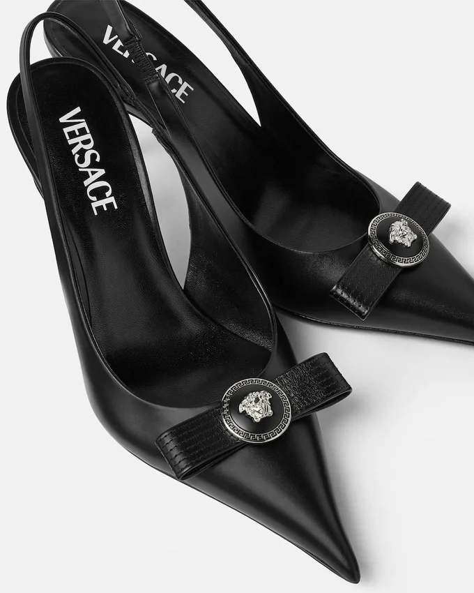 Gianni Ribbon Leather Slingbacks 85 mm Gianni Ribbon Leather Slingbacks 85 mm