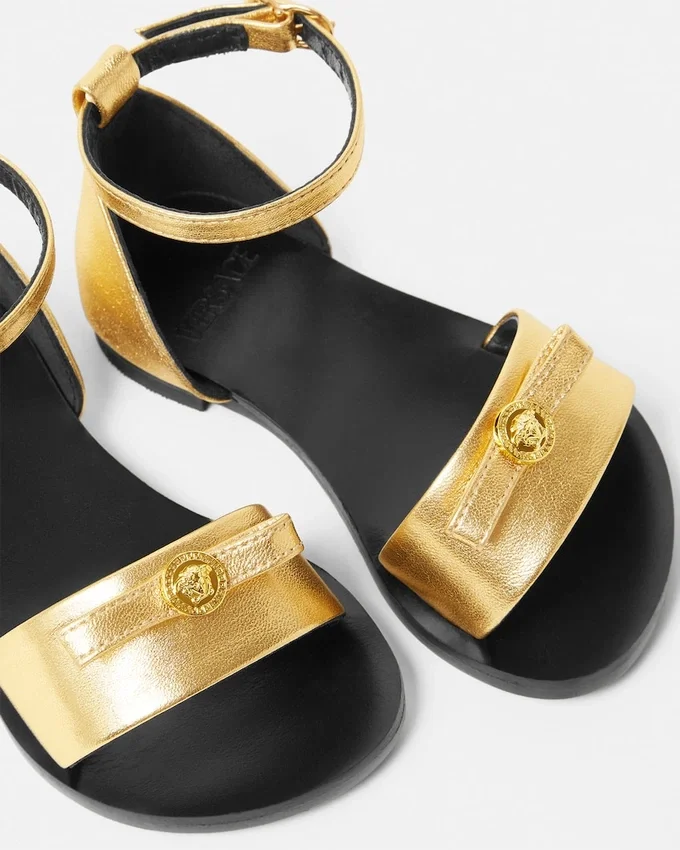 Gianni Ribbon Metallic Kids Sandals Gianni Ribbon Metallic Kids Sandals