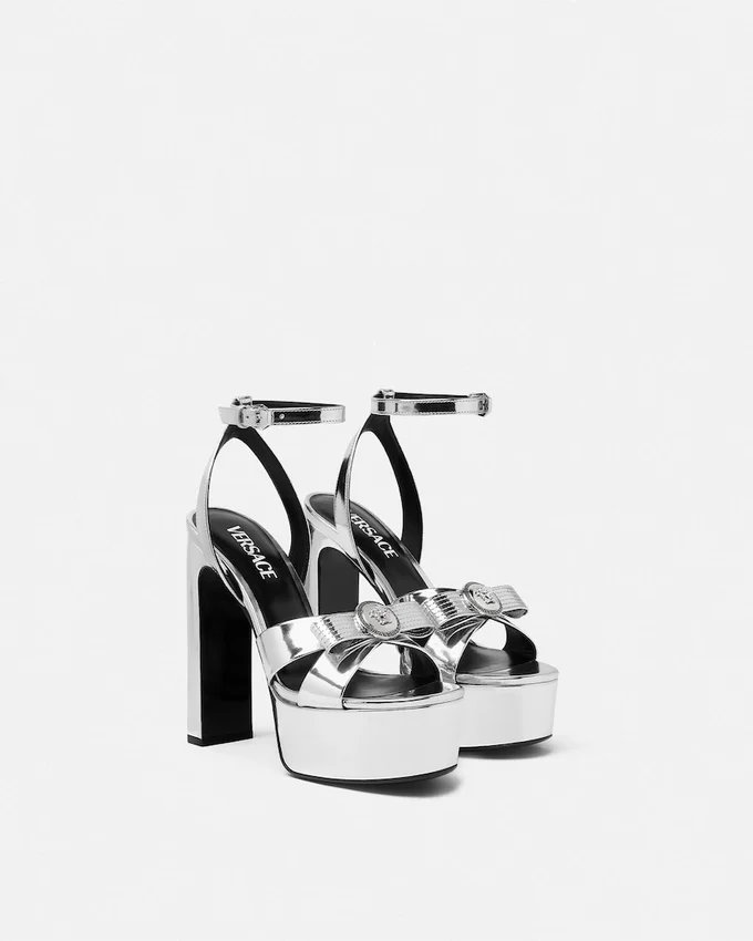 Gianni Ribbon Metallic Sandals 140 mm Gianni Ribbon Metallic Sandals 140 mm