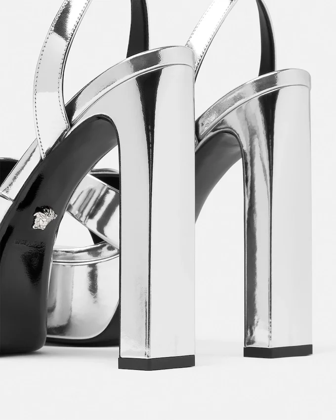Gianni Ribbon Metallic Sandals 140 mm Gianni Ribbon Metallic Sandals 140 mm