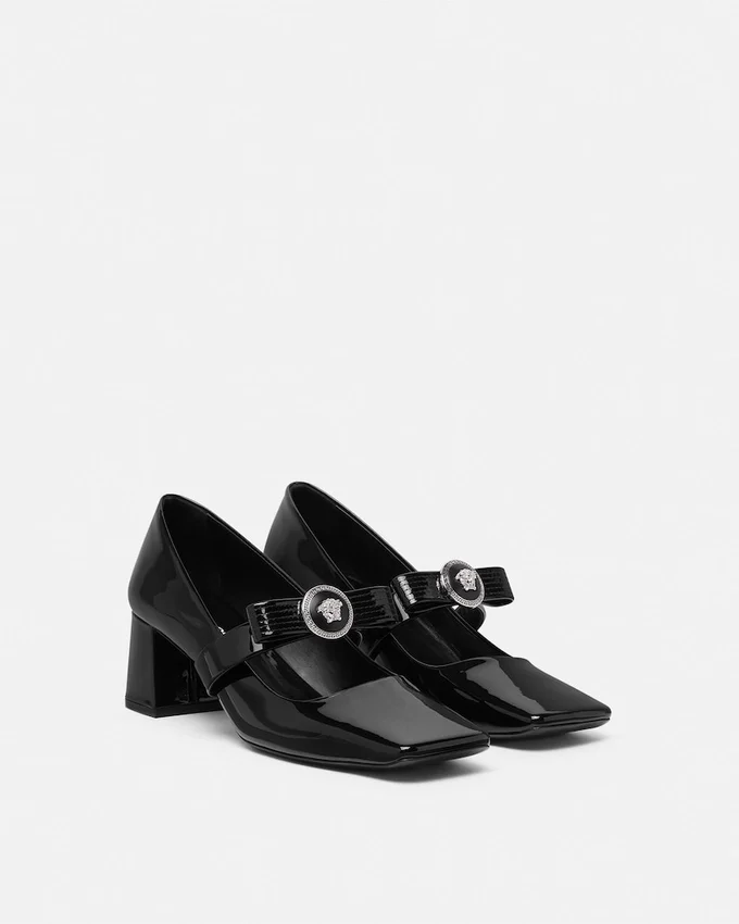 Gianni Ribbon Patent Block Pumps 55 mm Gianni Ribbon Patent Block Pumps 55 mm