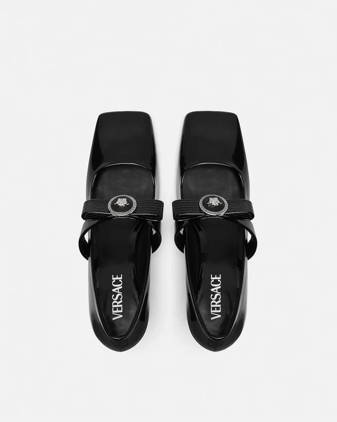 Gianni Ribbon Patent Block Pumps 55 mm Gianni Ribbon Patent Block Pumps 55 mm