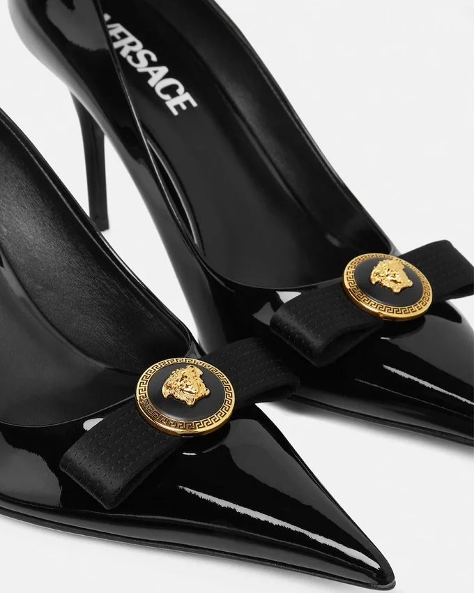 Gianni Ribbon Patent Pumps 85 mm Gianni Ribbon Patent Pumps 85 mm