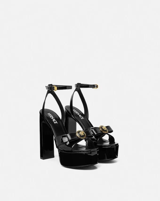 Gianni Ribbon Patent Sandals 140 mm Gianni Ribbon Patent Sandals 140 mm