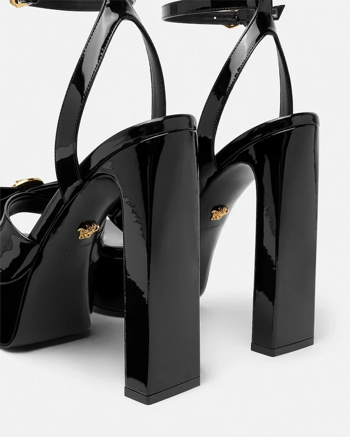 Gianni Ribbon Patent Sandals 140 mm Gianni Ribbon Patent Sandals 140 mm