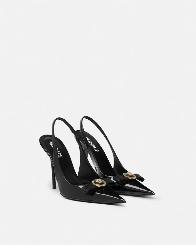 Gianni Ribbon Patent Slingbacks 110 mm Gianni Ribbon Patent Slingbacks 110 mm