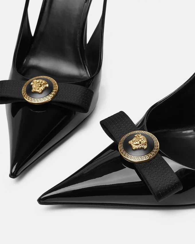 Gianni Ribbon Patent Slingbacks 110 mm Gianni Ribbon Patent Slingbacks 110 mm