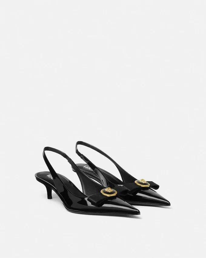 Gianni Ribbon Patent Slingbacks 45 mm Gianni Ribbon Patent Slingbacks 45 mm