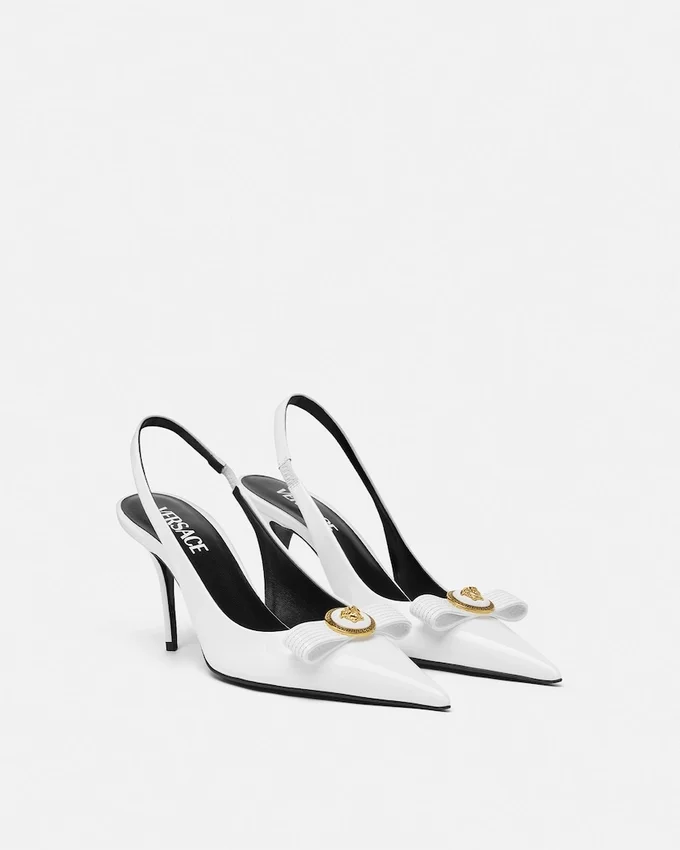 Gianni Ribbon Patent Slingbacks 85 mm Gianni Ribbon Patent Slingbacks 85 mm