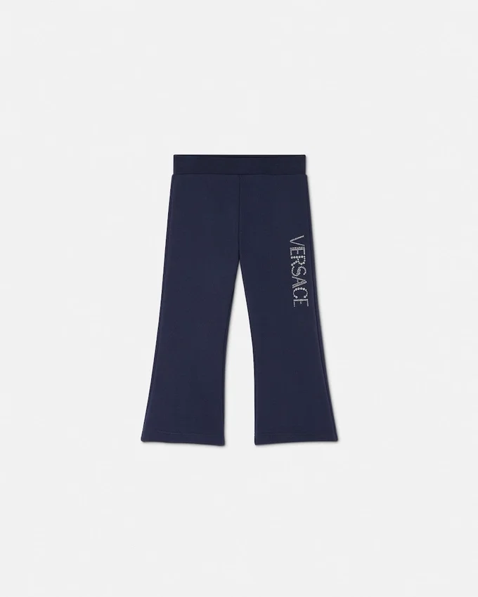 Glitter Versace Logo Flared Kids Sweatpants Glitter Versace Logo Flared Kids Sweatpants