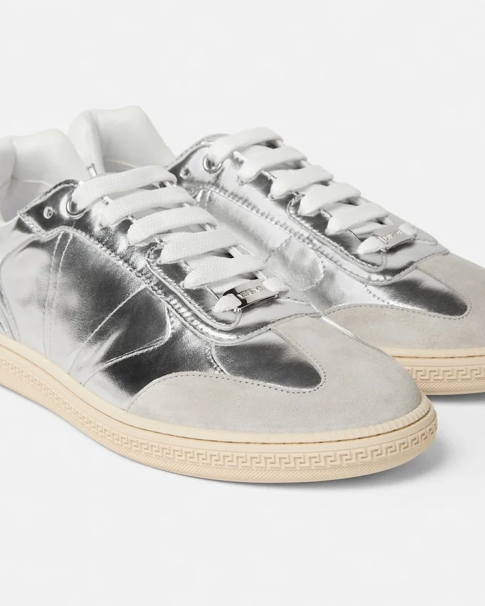 Greca Court Metallic Sneakers Greca Court Metallic Sneakers